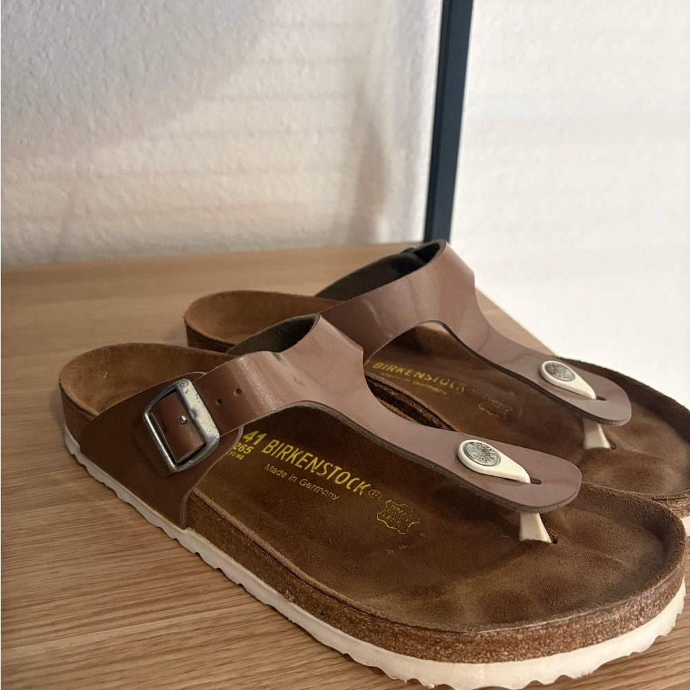 Birkenstock Tan Toe-Loop Sandals